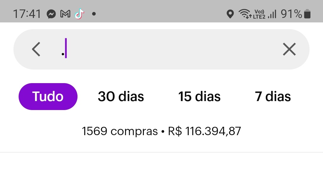 Colocando um . na pesquisa do cartão do nubank vc descobre qnt vc gastou, essa conta eu só uso pra comprar comida e jogo na steam. Pqp 🫣🫣🫣