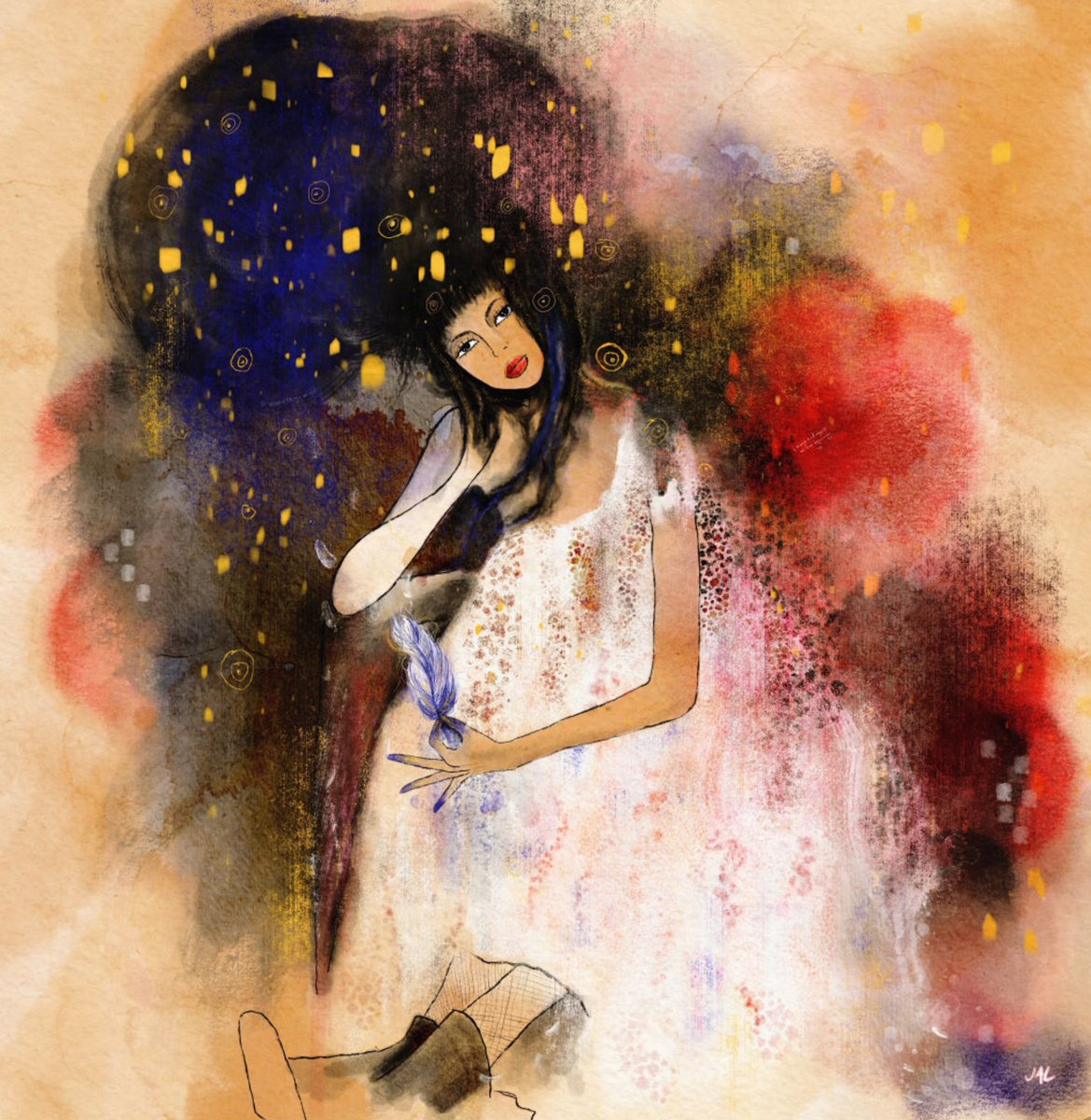 ⌢ weightless ⌣ by <a href="/____jacklyn/">jacklyn</a> 

Just claimed my free edition for being a 1/1 holder of Jacklyn's work 

I wanted to take a few moments on this rainy Sunday afternoon to jot down some thoughts as she reintroduces herself to the world of NFT art 🪶✨

🧵