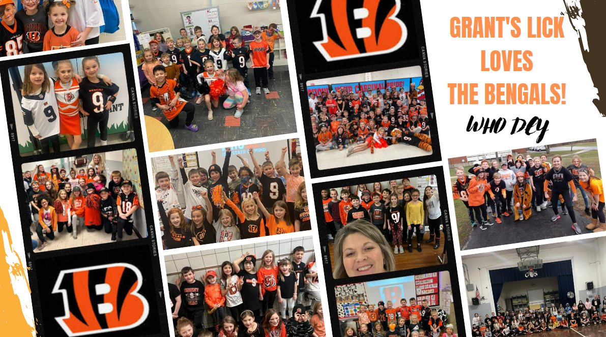 The Best School Ever Loves The Best Football Team Ever!  Grant's Lick LOVES the Bengals!  WHO DEY!  Go BENGALS MAKE FEATHERS FLY TONIGHT!  #RULEYOURSCHOOL <a href="/Bengals/">Cincinnati Bengals</a>