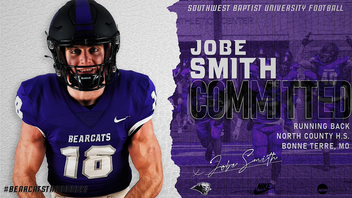 Jobe Smith (@jobesmith_11) on Twitter photo After a long recruiting process, I am blessed to say I have committed to Southwest Baptist. #ringthebell
<a href="/Coach_Clardy/">Robert Clardy</a> <a href="/CoachBodway/">Coach Zach Bodway</a> <a href="/CoachNiccum66/">Coach Niccum</a> <a href="/CoachTCurts/">Coach Curts</a> <a href="/JimmyPncAD/">Jimmy Palmer</a> <a href="/good1coachjones/">Brian Jones</a> <a href="/brileysmith18/">Briley Smith</a> After a long recruiting process, I am blessed to say I have committed to Southwest Baptist. #ringthebell
<a href="/Coach_Clardy/">Robert Clardy</a> <a href="/CoachBodway/">Coach Zach Bodway</a> <a href="/CoachNiccum66/">Coach Niccum</a> <a href="/CoachTCurts/">Coach Curts</a> <a href="/JimmyPncAD/">Jimmy Palmer</a> <a href="/good1coachjones/">Brian Jones</a> <a href="/brileysmith18/">Briley Smith</a>