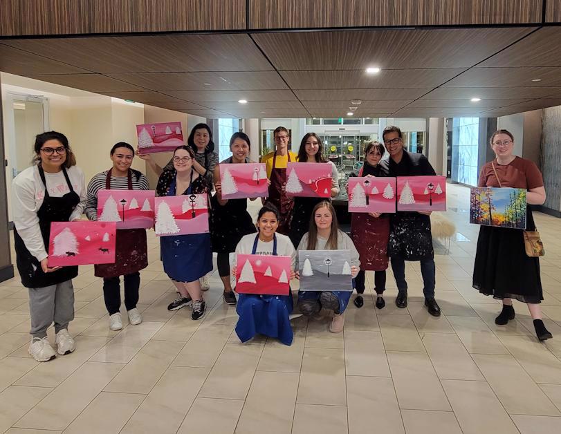GoGetFlamingo's tweet image. Residents at Lincoln&apos;s Preston Hollow Village practiced their artistic skills with a Flamingo-led Wine &amp;amp; Paint Class. 

This is a resident event that never fails to deliver. 

Book this in less than 5 mins on Flamingo&apos;s event marketplace.