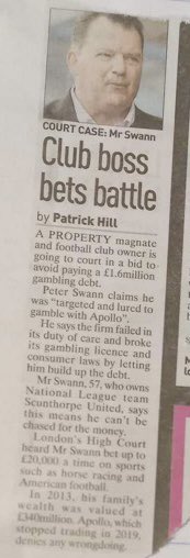 Good to see national press coverage of Peter Swann’s ongoing mess.

This was in today’s Sunday Mirror 👇📰🗞️