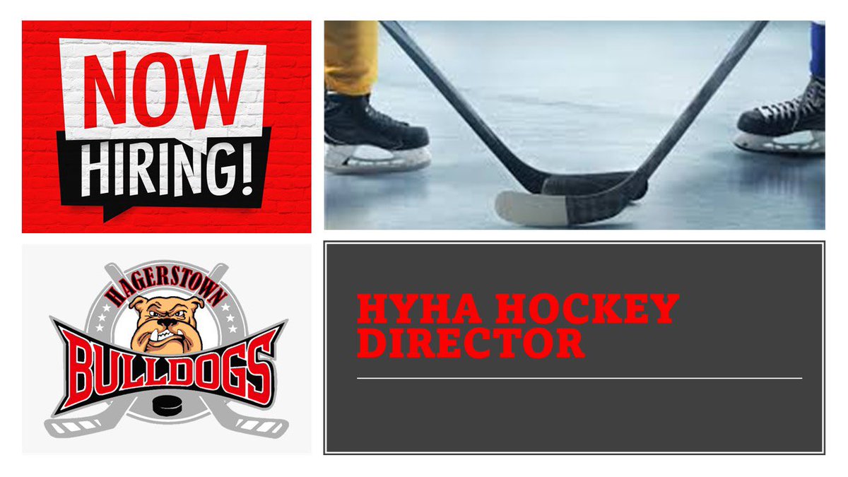 Hagerstown Youth Hockey Association has an opening for a Hockey Director. Resumes being accepted till 2/18/23. hagerstownhockey.com