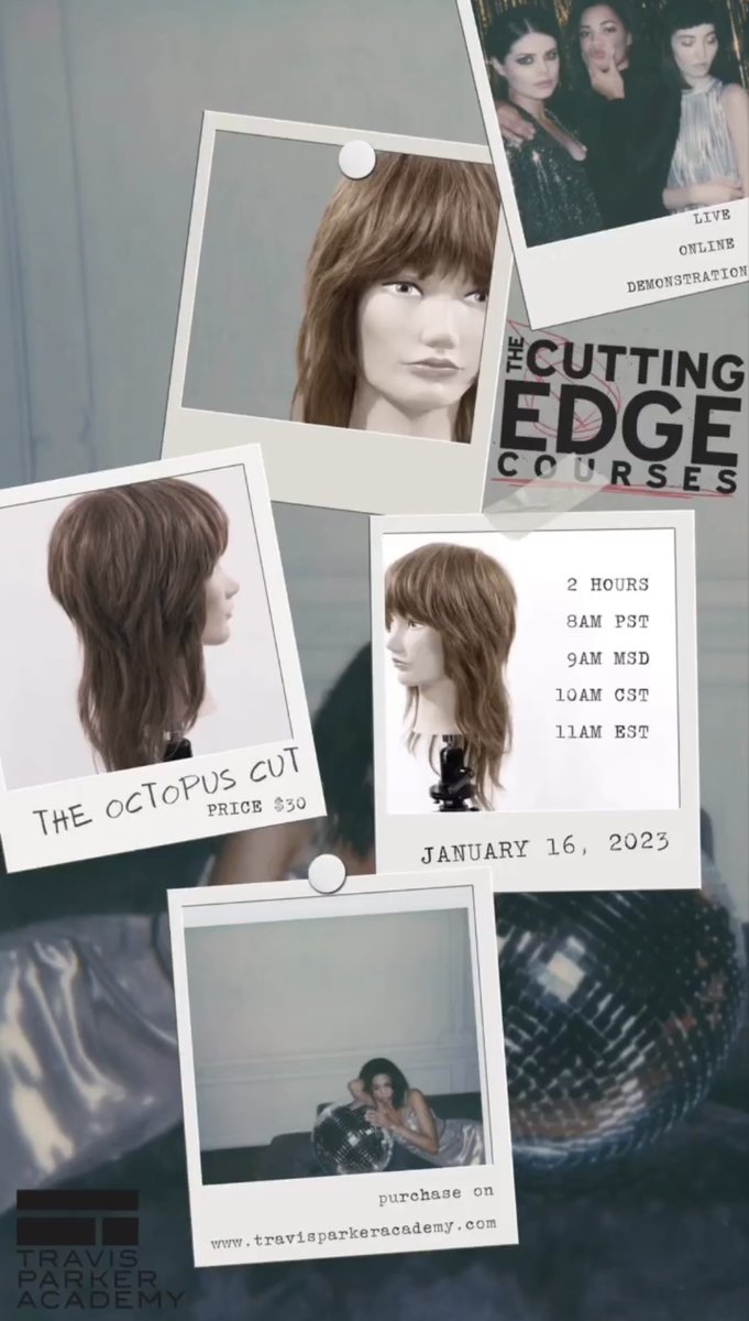 Don’t miss this amazing opportunity for complimentary online training courtesy of Travis Parker Hair! 🙌

The Cutting Edge: Octopus Cut ✂️
1/16/23 at 8:00 a.m. PST

Enter code TOC4free at checkout to redeem your free ticket 🎟 to the webinar. #PivotPoint

tpa-live-courses.myshopify.com/products/cutti…