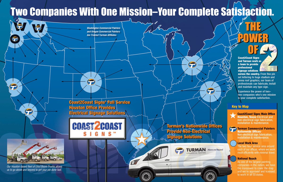 We come together as a team with our affiliate Coast2Coast signs to give you more services with national reach!

#C2Csigns #TCP #Powerof2 #Nationwide #AmericanBusiness #ConstructionContractor #CommercialPaintingContractor #SignCompany