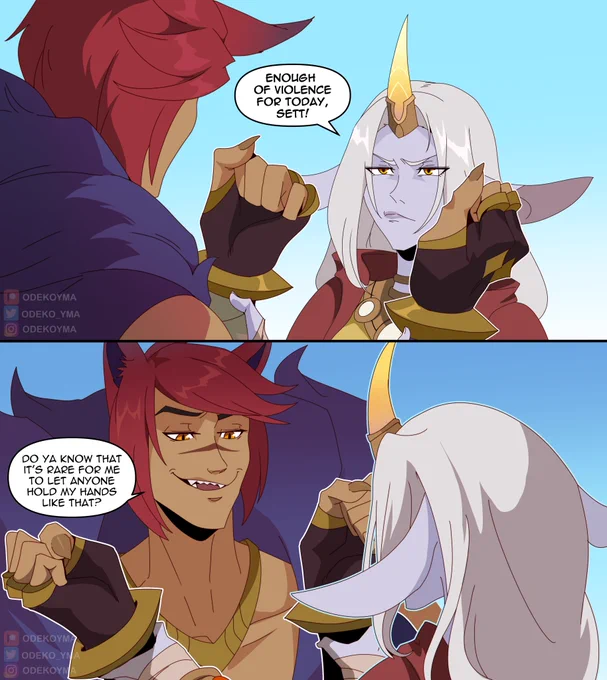 Handholding is Unholy#LeagueOfLegends #LeagueOfLegendsFanArt #ArtofLegends #Soraka #Sett #Aphelios #Kayn #Zoe #Ahri #Xayah #Rakan 