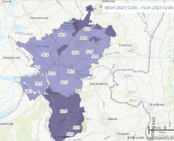 Afgelopen week bijna een maandgemiddelde aan neerslag gehad.
Bewaar wat je bewaren kan, het overtollige voeren we af.
#peilbeheer #rennenenstilstaan #droogtebestrijding #gemalen 
<a href="/WDODelta/">Waterschap Drents Overijsselse Delta</a> @Roalddevries <a href="/SanderHabing/">Sander</a> <a href="/armannetje/">Armando Grotenhuis</a> @RonaldGol1