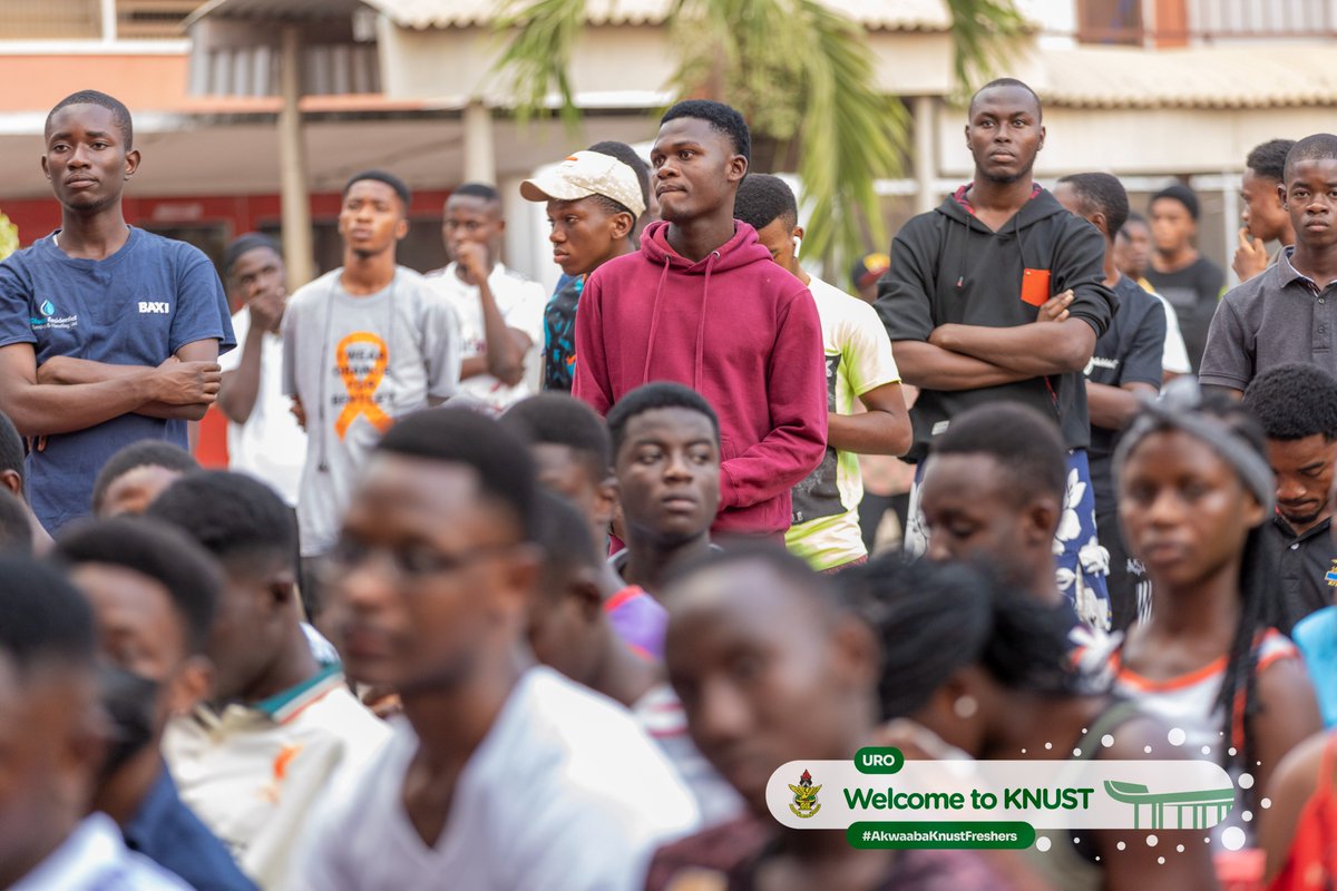 KNUSTGH's tweet photo. Independence Hall orientation for freshmen.
#AkwaabaKnustFreshers https://t.co/0mFUF9zd23