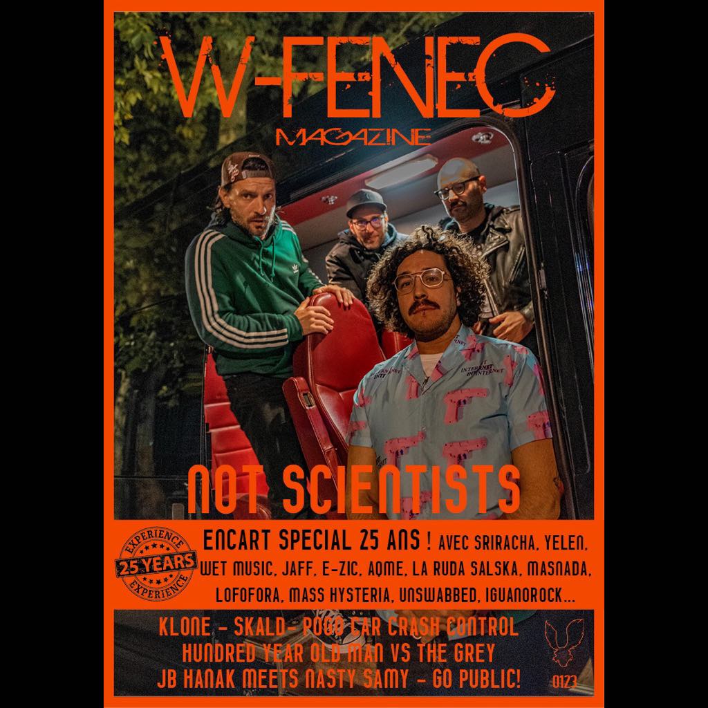 WFenec's tweet photo. Le numéro 54 (avec @Not_Scientists en couverture) arrive le 18 à 18h18. ça va, tu vas t'en souvenir ? Encart spécial 25 ans (sommaire joint) ! + de 250 pages et du beau linge ! 🤟Seras-tu au RDV ? 
#WFENEC #WFENECMAG https://t.co/WryKn5cTlM