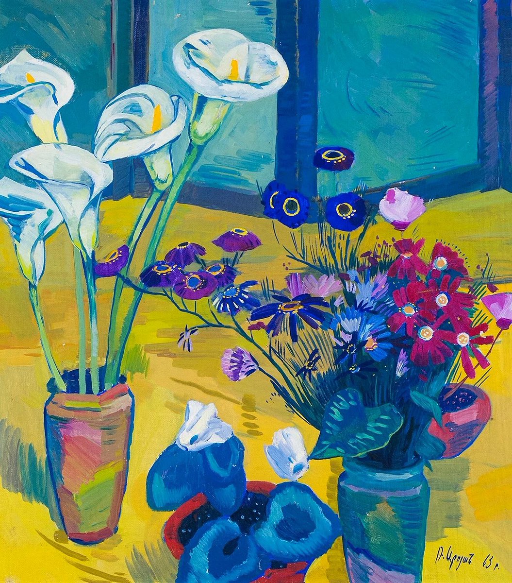 Homo_Curiosum's tweet photo. Rafik Atoyan (Armenian, 1931 – 2014)
Flowers
1963
Oil on canvas
80 cm x 70 cm
Private collection
#Postimpressionismo #Masterpieces #Museo #NatureMorte #Art #OilPainting #Painting #Pittura #Artist #HistoryOfArt #Artwork #ArmenianArt #Flowers https://t.co/DjcTJZSYxO