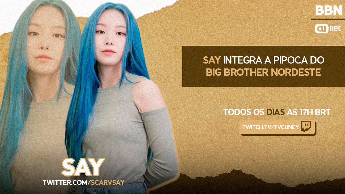 CunetBBN's tweet photo. • PIPOCA 🍿
Say (@scarvsay) está confirmada na primeira edição do Big Brother Nordeste!
Você é #TeamSay? 🎲 https://t.co/S1gHaA4C0l
