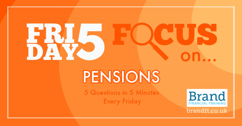 BrandFinTrain's tweet photo. Answer the #Fri5 questions in 5 minutes! This week, the questions are testing your pensions knowledge. It's Sunday, but that doesn't matter! https://t.co/oj0OzZ3jVU #CII https://t.co/SdRhMiabi4