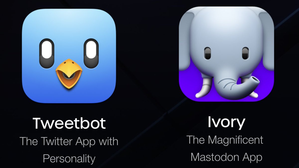Hey <a href="/tweetbot/">Tweetbot by Tapbots</a>, the renewal of my yearly #Tweetbot subscription is due soon.
Will it include / transferable to your future client for #Mastodon („#Ivory“)? Or should I stop the subscription in case #Twitter won’t re-allow third party access to it‘s API?