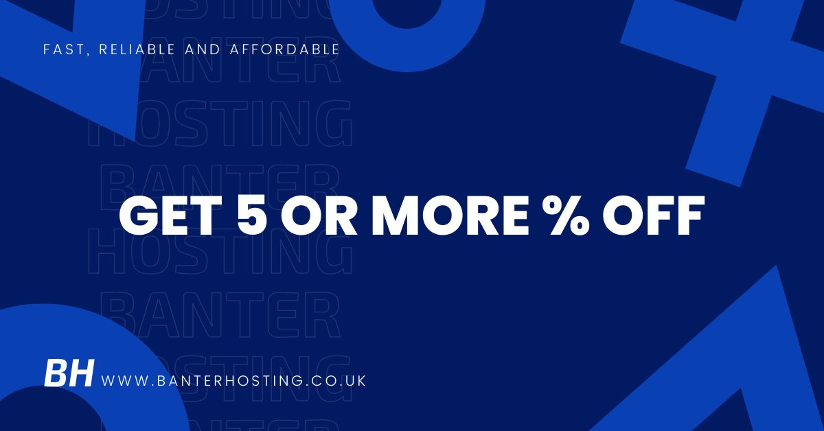 BanterHosting's tweet photo. Fun Fact: all our Web Hosting packages have some form of discount if you purchase annually - starting from 5% off, see website for more details.

https://t.co/e8K544scOx

#WebHosting #Fast #Reliable #Affordable https://t.co/LXx87Zi0VU
