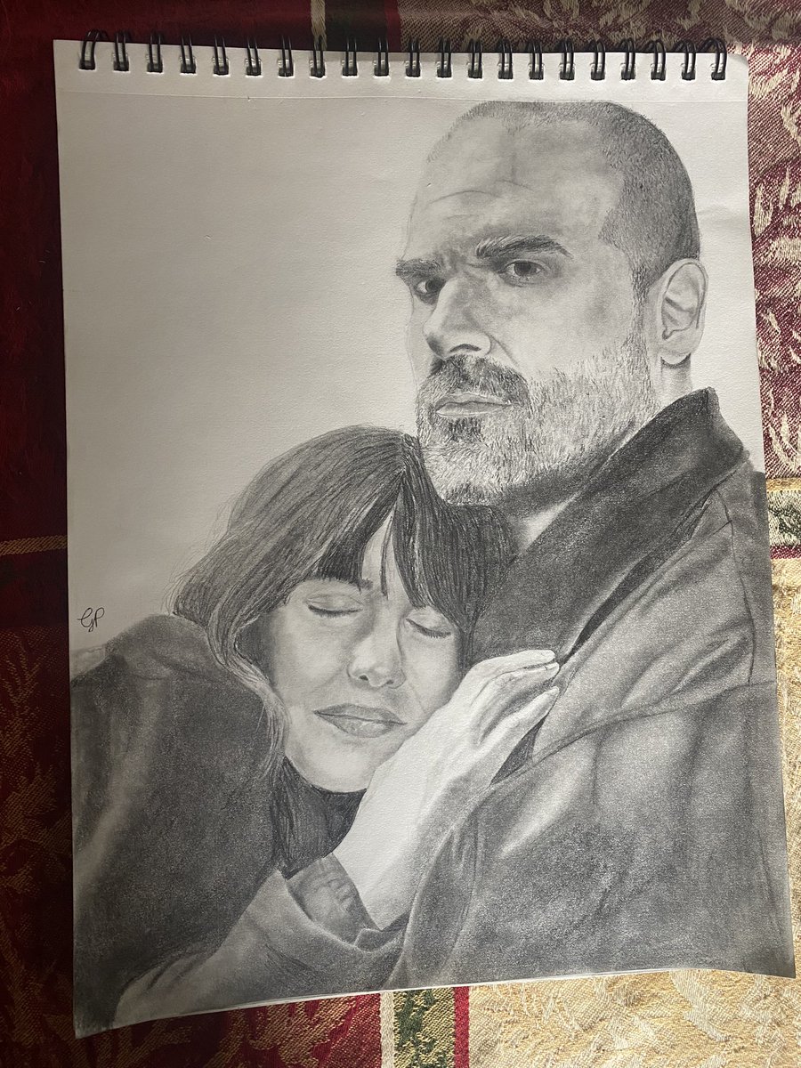 Jopper drawing 2.0 ✔️
Let’s face it, we all fangirled when this came out. 
#jopper #drawing #art #WinonaRyder #davidharbour