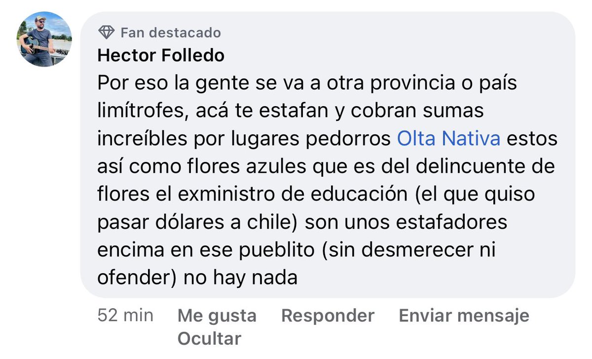 AdrianLaRioja's tweet photo. El Dato:
ES UN ESCÁNDALO EN LAS REDES POR LOS PRECIOS TIPO MIAMI EN EL INTERIOR RIOJANO.
Ahora #FloresAzules del ex Ministro de Educación Walter Flores. https://t.co/ziZIq3UVGF