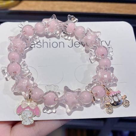 sanriodaily's tweet photo. hello kitty bracelet or my melody bracelet? 💫 https://t.co/UeR5n4qOeH