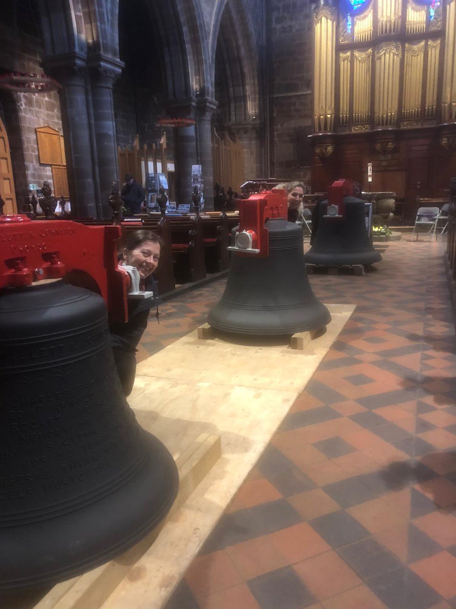 McrReedTrio's tweet photo. How fantastic to return to @StaffordChurch yesterday for our 1st concert of 2023. Such a warm welcome from the audience &amp; it was wonderful to play amongst the bells!  Our programme included Scott Joplin, Mozart &amp; Rosemary by Frank Bridge, beautifully arranged by @Quiltquaver https://t.co/s2QtM3hhMH