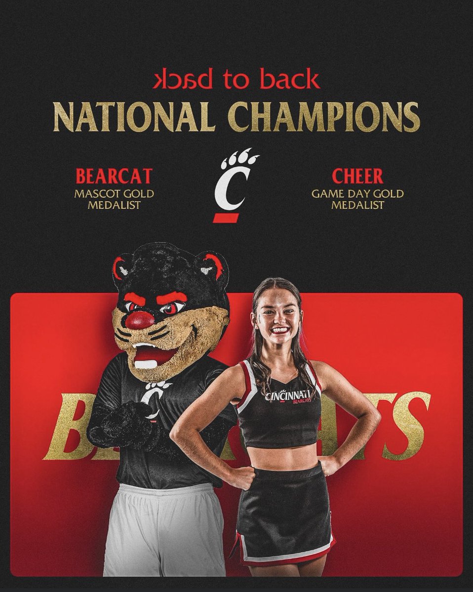 Congratulations to 2020 PSH cheer alumni, Lindsay Bennett! She cheers at UC &amp; they have won Nationals back to back! Keep shining and representing PSH, Lindsay!
