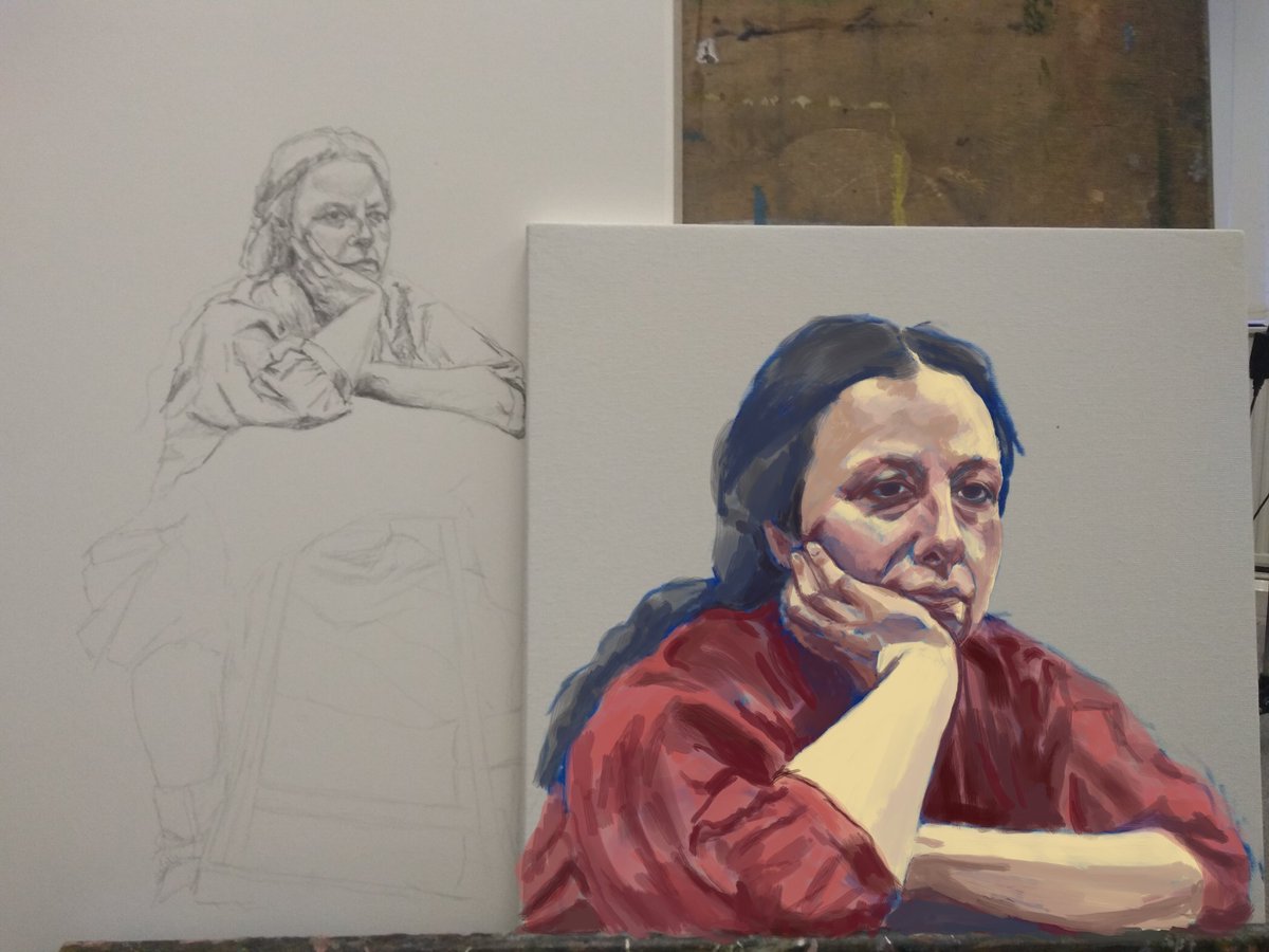 skayllm's tweet photo. Mixing it up, I painted this digitally over my initial sketch @Liversketching on Saturday using @escapemotions Rebelled software https://t.co/ejdCY5YTso