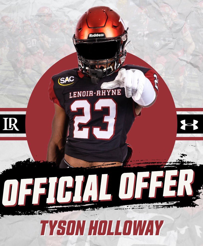 TysonHolloway4's tweet photo. Blessed to receive an offer from Lenoir-Rhyne University @CoachBryanTill @CoachMcSween @AnthonySoto_LR @coach_mjacobs https://t.co/sFHhrRWAGp
