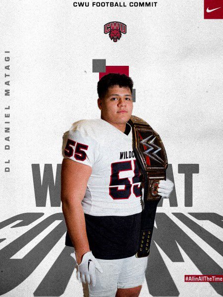 Had a great weekend at the Burg and am very excited to announce that I have committed to <a href="/CWUFB/">CWU Football</a> thank you to Coach Fisk for the amazing opportunity and looking forward to the next 4 years as a Wildcat !! AGTG <a href="/CoachFisk/">Chris Fisk</a> <a href="/CoachT_CWU/">Grant Torgerson</a> <a href="/AndySchell23/">Andy Schell</a> <a href="/FaipeaAvaava/">AEP ATHLETICS (Coach Ava)</a>