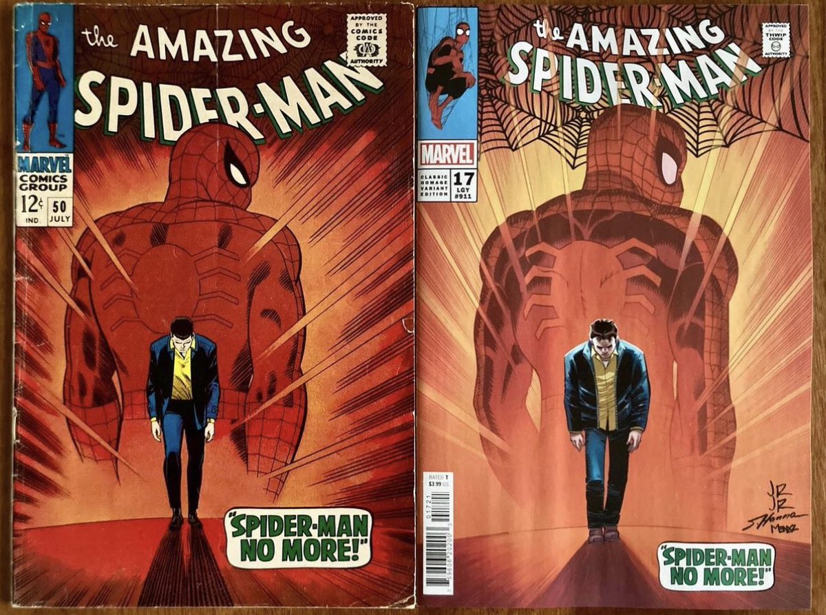 JrRomita's tweet photo. I hope some of you caught this tribute to my Dad's cover of Amazing Spider-man issue #50
#tribute #art #marvel #spiderman https://t.co/g7LtotsLCw