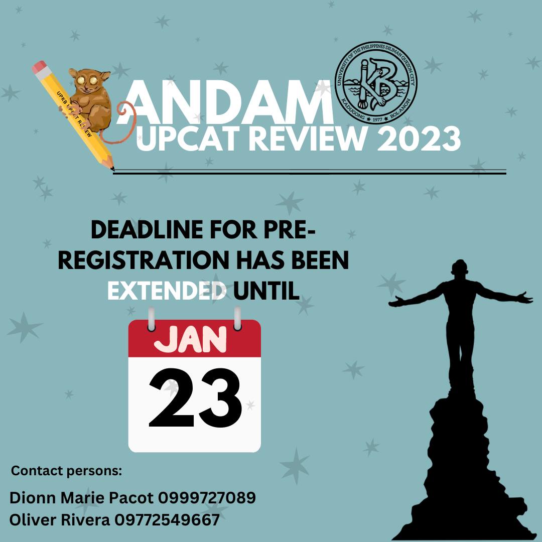 upkbdiliman's tweet photo. Great news mga Kadugo!

We will be extending the pre-registration period, so if you haven't signed up last week, you still have ample time to catch up! Refer to our previous posts for the pre-registration guidelines, and if you have any questions, shoot us a message! https://t.co/lK98moGeOJ