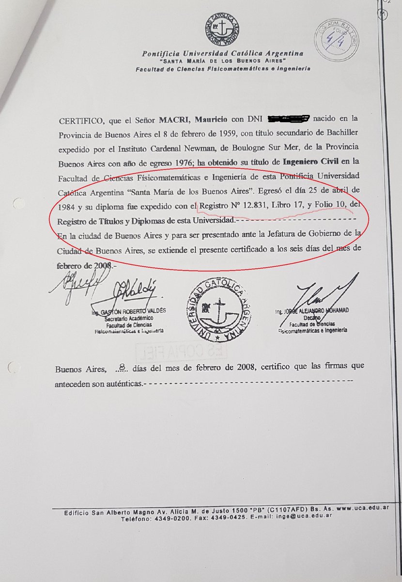 EL CARA (Macrista de Macri ) on Twitter "Esta es la constancia del
