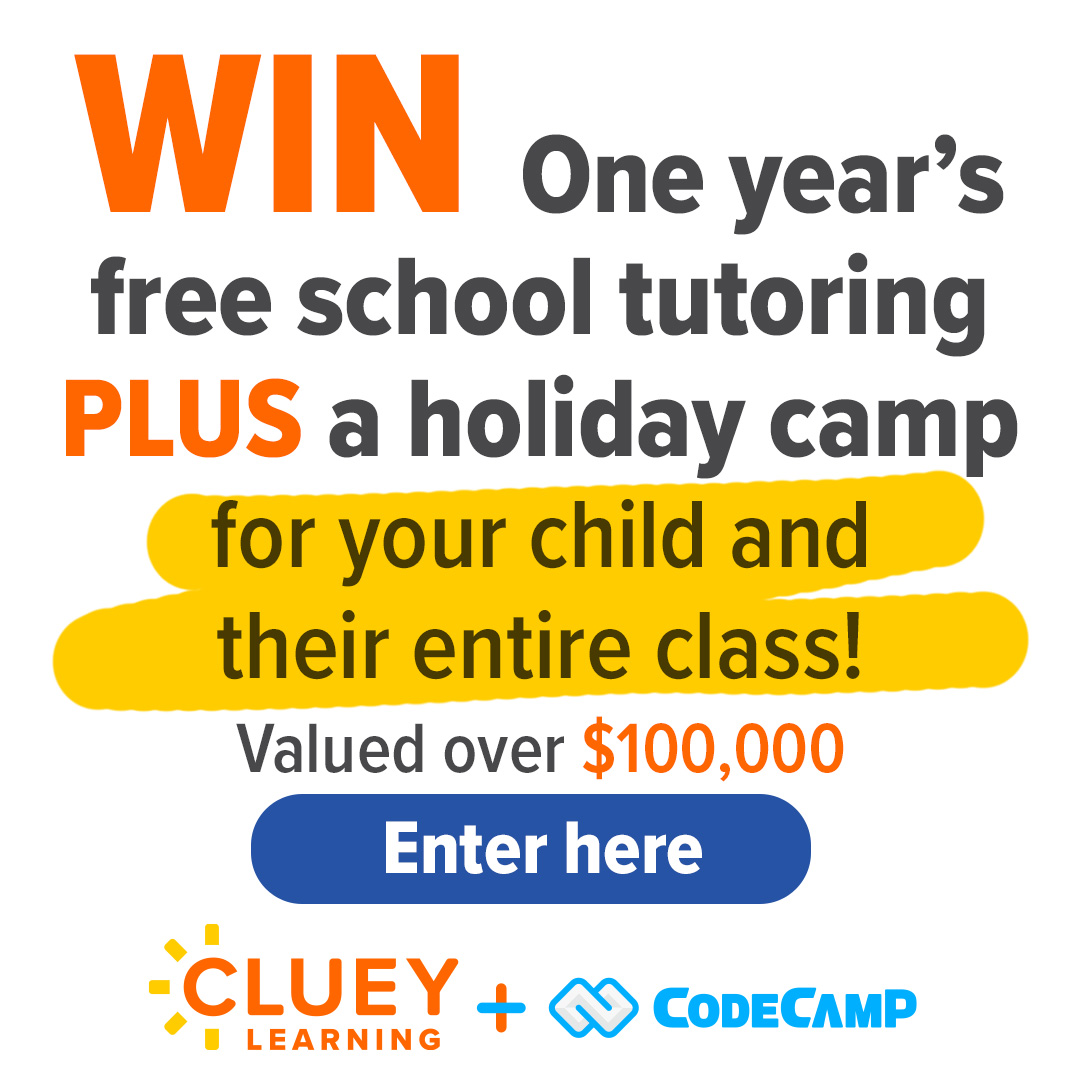 clueylearning's tweet image. PARENTS: You need to see this...

Win 1 year of free school tutoring + an epic holiday camp for your child and their entire class! (valued at over $100,000).

Enter now: clueylearning.com.au/en/win-tutorin…
