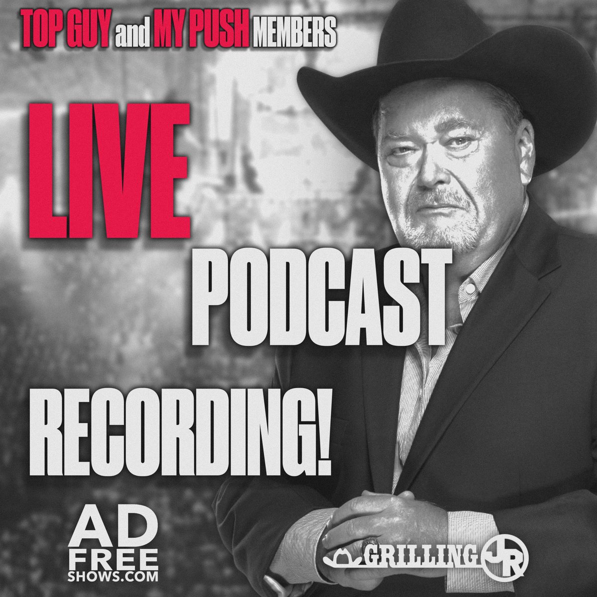 JrGrilling's tweet photo. We’re going LIVE folks!
If you’re a #TopGuy #MyPush member of @adfreeshows join the voice of professional wrestling @JRsBBQ & @HeyHeyItsConrad for some great stories and insight about the career of #TedDiBiase
Date: 01/16
Time: 9AM ET/ 8AM CT
Check your email for link info https://t.co/uinkoMeYrX