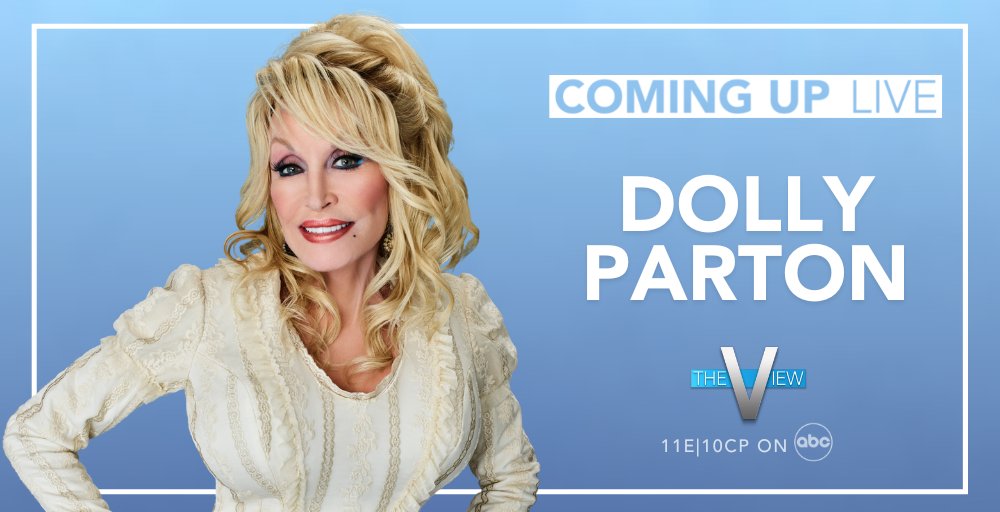 The View (@theview) on Twitter photo COMING UP: We're catching up with the legendary <a href="/DollyParton/">Dolly Parton</a> when she joins us LIVE! COMING UP: We're catching up with the legendary <a href="/DollyParton/">Dolly Parton</a> when she joins us LIVE!