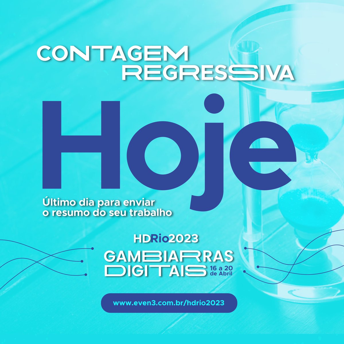 HDRio2020's tweet photo. É HOJE!!!! ⚠️⏰
Último dia para enviar seu resumo de trabalho! Serão aceitas as submissões realizadas até às 23:59h, horário de Brasília! #HDRio2023 #humanidadesdigitais #cienciashumanas #digitalhumanities https://t.co/7LokYlPCkV