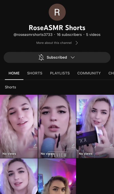 started a shorts only account on youtube, shall see how this goes!! haha   Kisses &amp; Tongue Flutters,<a href="/tag/shorts"class="tags"><span>#shorts</span></a><a href="/tag/asmr"class="tags"><span>#asmr</span></a>