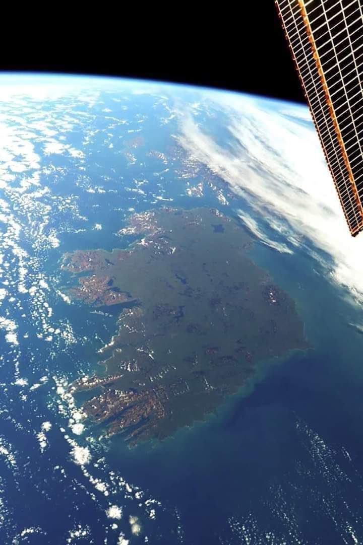 Ireland as seen from the International Space Station.

Not a border in sight.