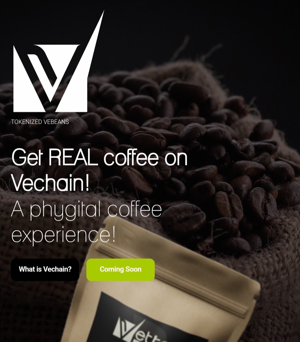 eisenreich's tweet photo. VeChain x VeBeans ☕️

Looks like something is brewing @VeChainCoffee..

"Collect a coffee #NFT by Vetted Crypto and you will be sent a bag of real coffee beans." 

https://t.co/xcx88DSpH3

#VeChain $VET #VeFam #NFTs #Coffee #NFTCommunity #Blockchain #Tech https://t.co/HYlhXEmb2S