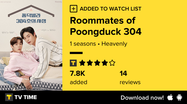 I've just started following Roommates of Poongduck 304 tvtime.com/r/2GmWn #tvtime