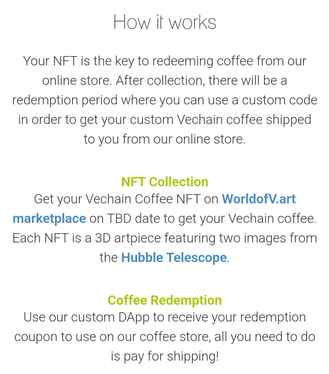 eisenreich's tweet photo. VeChain x VeBeans ☕️

Looks like something is brewing @VeChainCoffee..

"Collect a coffee #NFT by Vetted Crypto and you will be sent a bag of real coffee beans." 

https://t.co/xcx88DSpH3

#VeChain $VET #VeFam #NFTs #Coffee #NFTCommunity #Blockchain #Tech https://t.co/HYlhXEmb2S