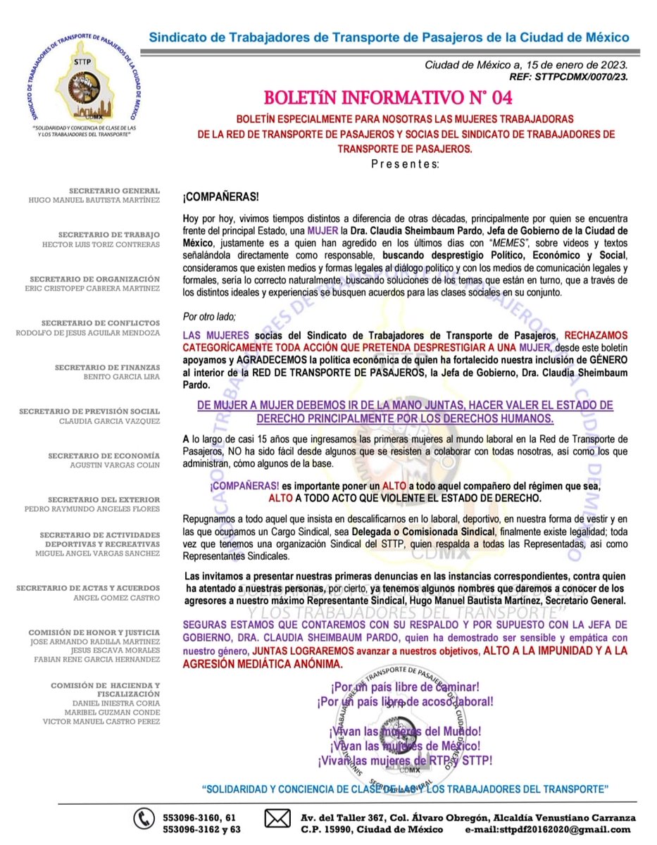 CRISTOPEPE25's tweet photo. @Claudiashein @HMBM_16 @martibatres @alejandrorobmx @lopezobrador_ @BenitoGarca20   REPUDIAMOS LA FALTA DE RESPETO A LAS ATENEAS DE RTP Y A LA BASE TRABAJADORA NO ESTAN SOLAS LLEVEMOS ESTO A LAS CONSECUENCIAS NECESARIAS JURIDICAS Y JUDICIALES https://t.co/l9KvSUDRZb