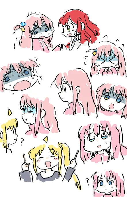 昨日描いたぼざろの絵です #ぼっち・ざ・ろっく https://t.co/XzDN1q43ry