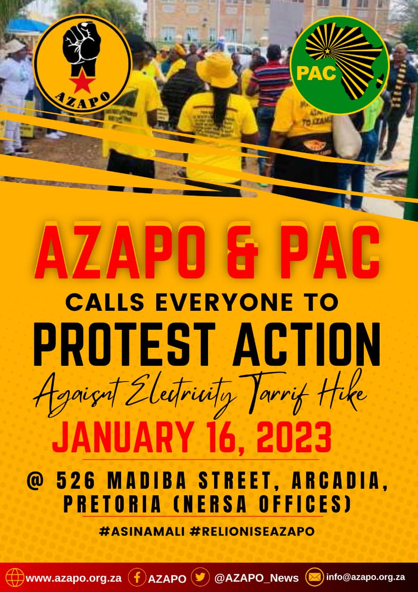 <a href="/MzwaneleManyi/">Mzwanele Manyi MP</a> Join us and <a href="/AZAPO_News/">AZAPO</a> <a href="/AzapoTshwane/">Azapo Tshwane Region</a> ko Pitori  today