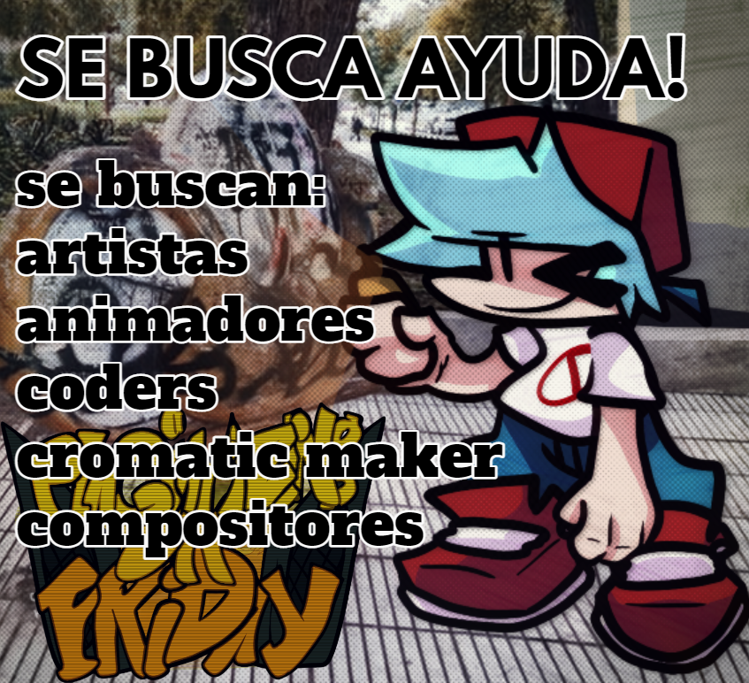 PlagiarizingF's tweet photo. Se busca ayuda para el mod, interesados hablen al discord ZetaGe#6422
si retwitean seria una gran ayuda! :)
 @FNFNewsEsp @FNFnewsespanis https://t.co/qwZ5i5fJbD