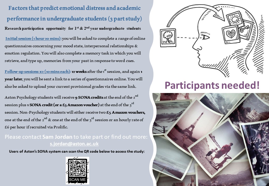 Participants needed for my online study. Participants must be current, full-time 1st or 2nd year undergraduate students at a UK university. Please contact me if you would like to take part and I will send you the study info. Please share to help me complete this study. Thanks!