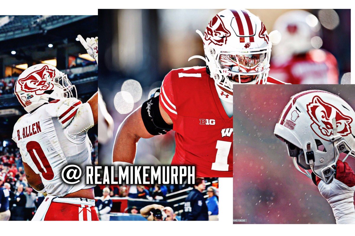 murph_psd's tweet photo. “It’s just another black alternate helm…”✋🏼

PAUSE!

Introducing the all white “Oversized Bucky” @BadgerFootball helmet design. To no surprise, these are absolutely🔥 - RT if you’d like to see @CoachFick add these to the rotation! #OnWisconsin #Badgers https://t.co/puYneov7rm