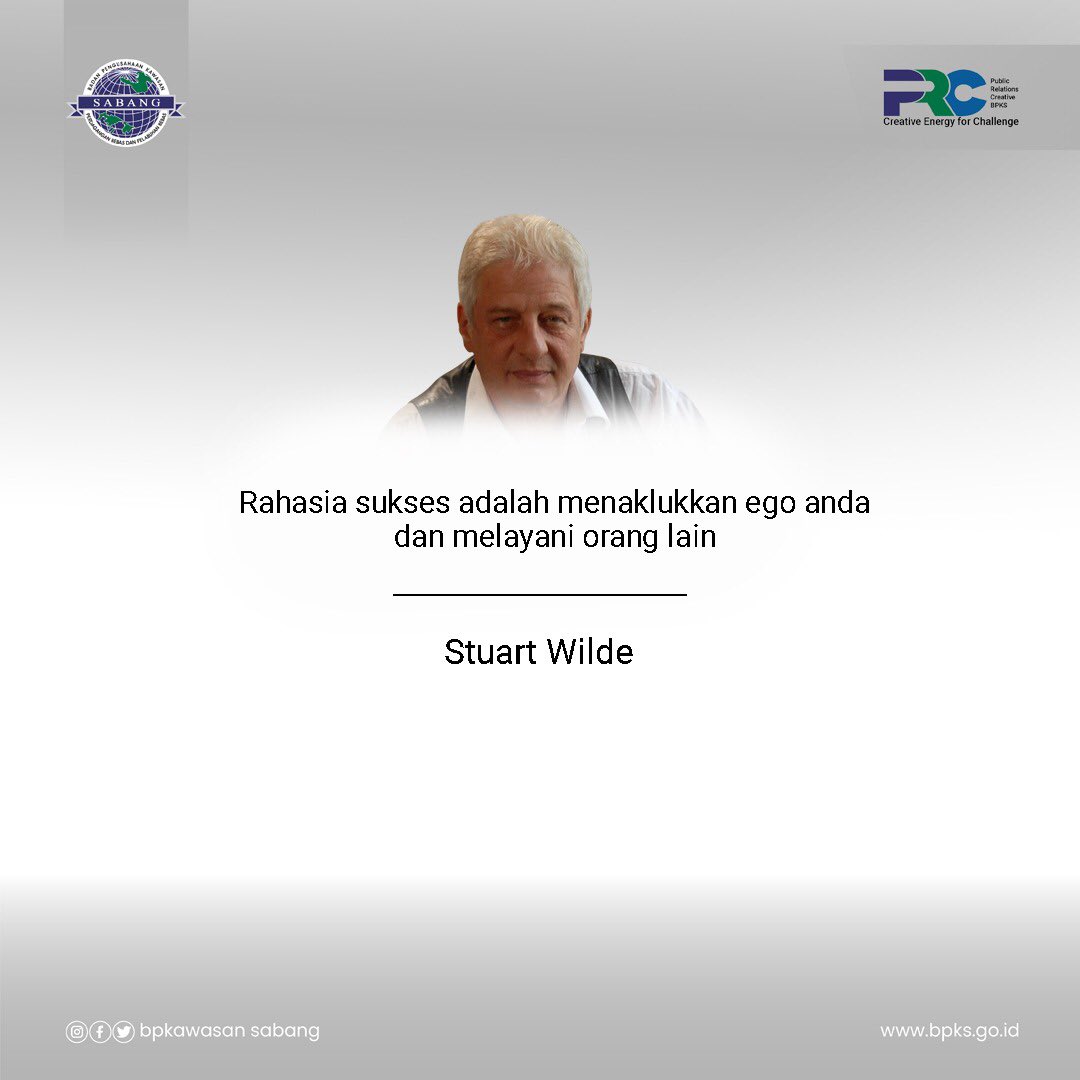 bpksgoid's tweet photo. "Rahasia sukses adalah menaklukkan ego anda dan melayani orang lain"

(Stuart Wilde) 

 @NeidiAli @rezalevi2011 

#SahabatKawasan
#PRCreativebpks
#seninmotivasi https://t.co/6NH1Z8JNZm