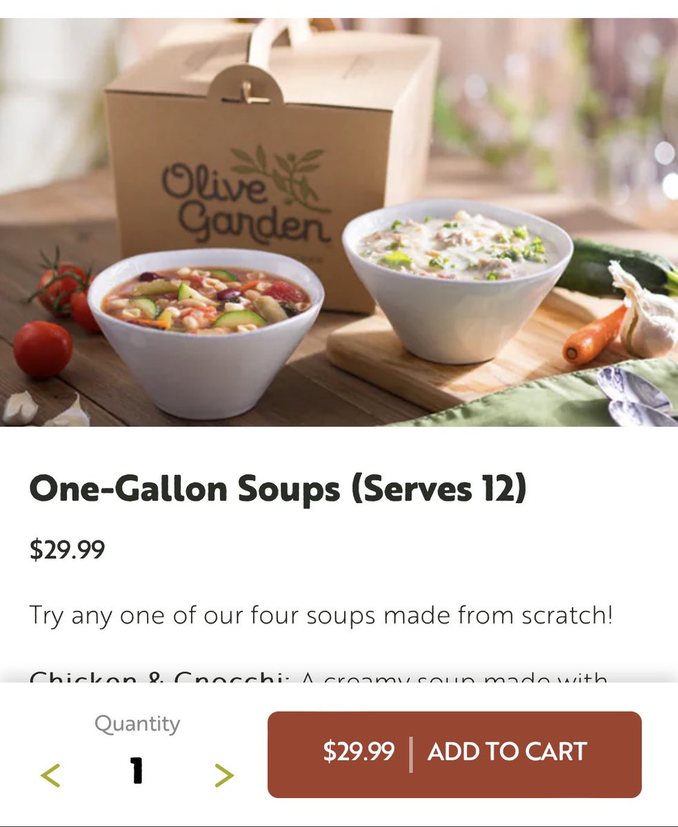 Rhine Stoned Cowboy on Twitter "just found out Olive Garden sells soup