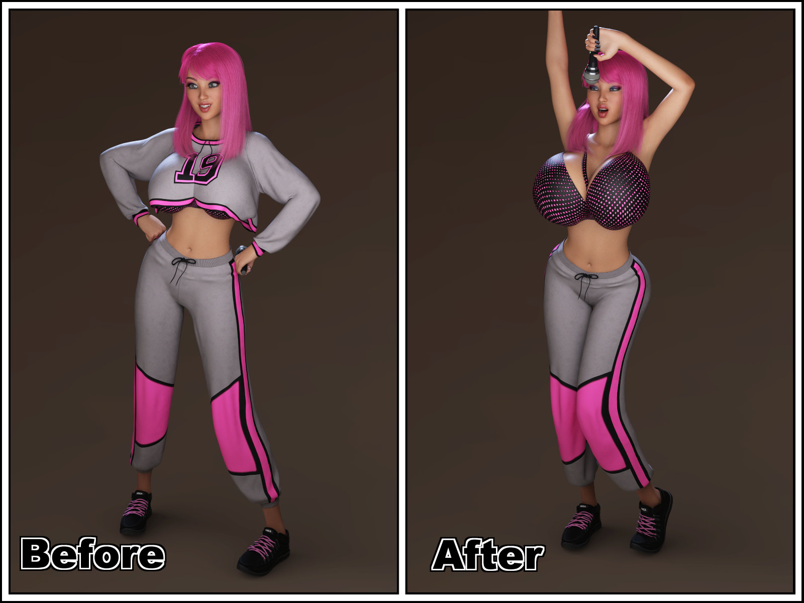 Mr Phoenyxx on Twitter: "Before and After pinups of Elsie from Part 2