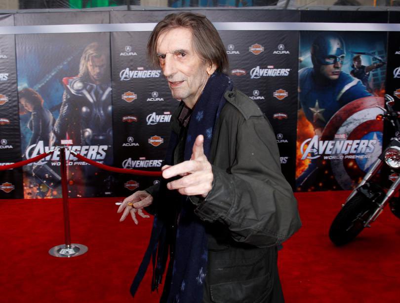 tabitj's tweet photo. Harry Dean Stanton at the Avengers premiere no contest https://t.co/wDjVw6z9jd