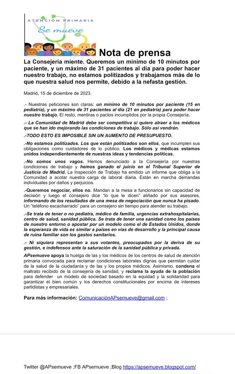 Médicos y Pediatras de Atención Primaria de Madrid tweet media