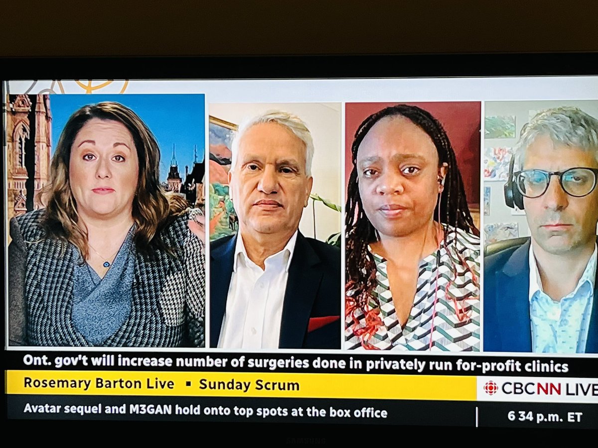 I wish the Sunday Scrum would reference the fact that <a href="/fordnation/">Doug Ford</a> underspent in healthcare (almost 1 Billion/last year).  They created the crises in health care with #Bill124 and under-utilization of surgical facilities.  #onpoli #CBCNN <a href="/RosieBarton/">Rosemary Barton</a> <a href="/CBCNews/">CBC News</a>